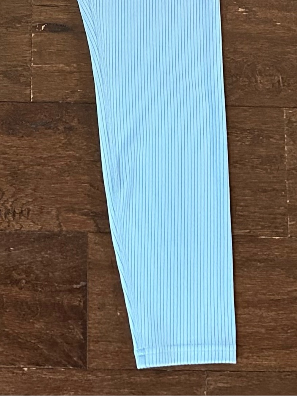 Alo-Ribbed High-Waist 7/8 Blissful Legging-Blue size S - Picture 5 of 6